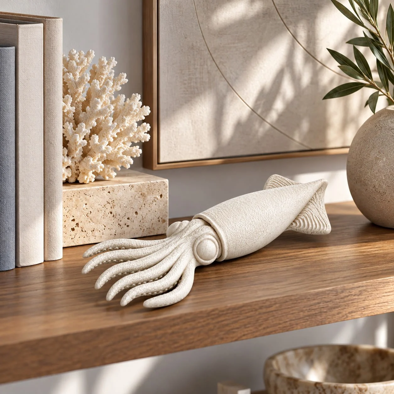 LIGNO – 3D printana dekorativna skulptura lignje | Sea Collection